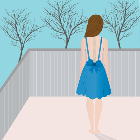 illustration girl peace