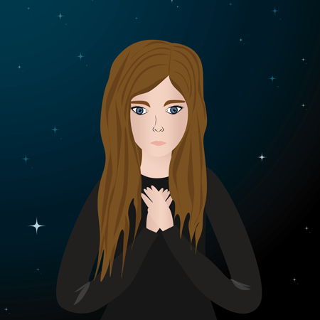 illustration stars girl