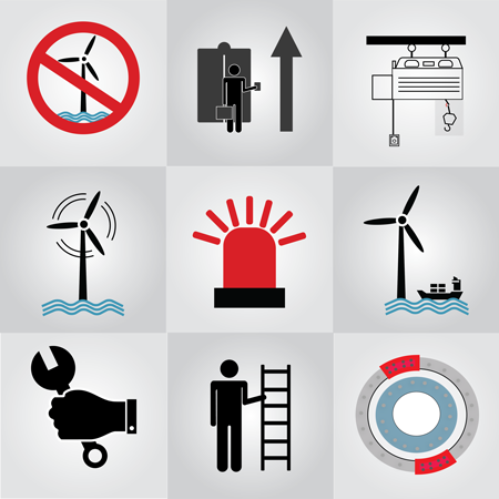 infographic showcase work icons